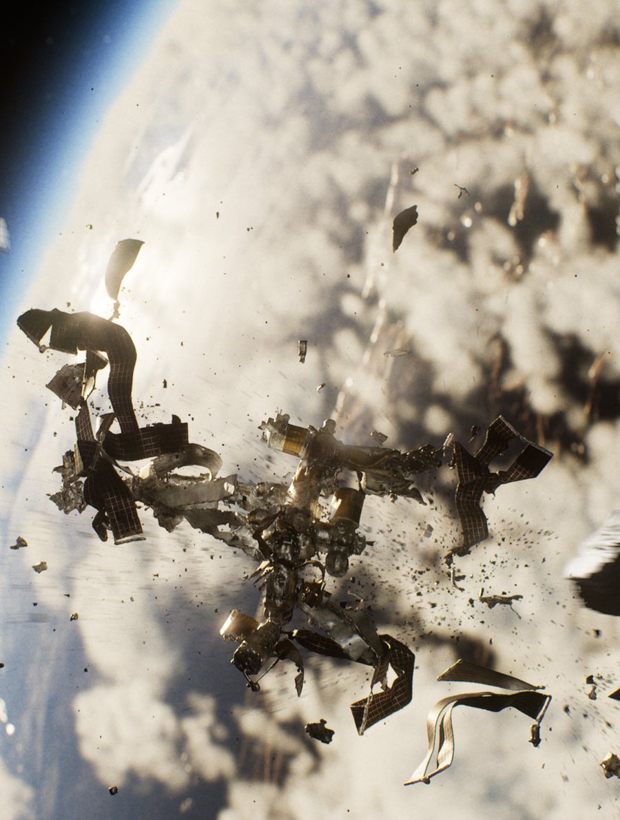La station spatiale disloquée au-dessus de la Terre