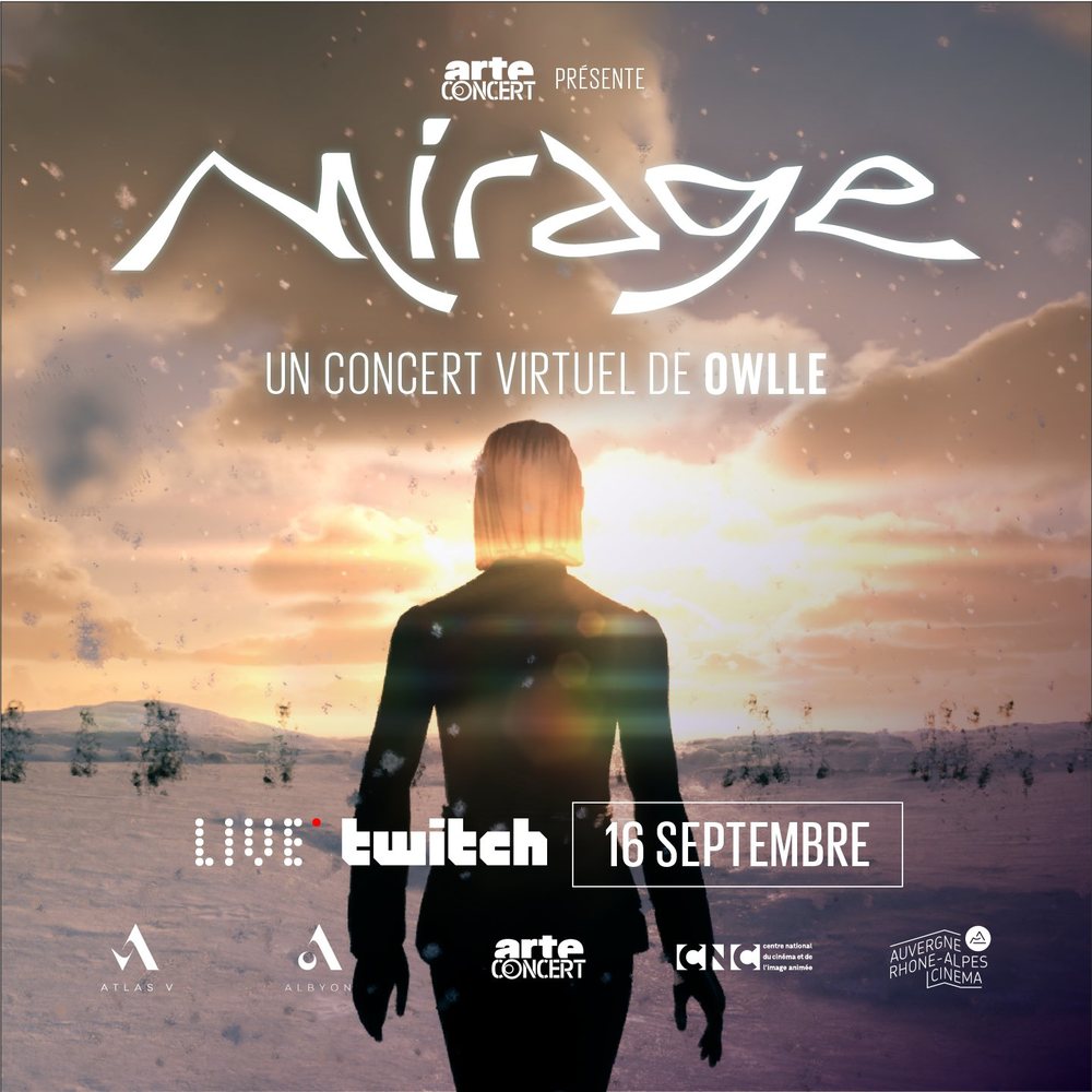 Affiche de Mirage, concert virtuel de Owlle